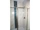 Shower with marble and blue glass tile detail at 1022 W C St, Kannapolis, NC 28081