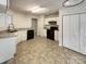 Kitchen with white cabinets, granite countertops, and black appliances at 3219 Irwin Valley Ct, Charlotte, NC 28269