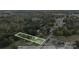 Aerial view showing home's location in a residential neighborhood at 2117 Charlotte Hwy, Mooresville, NC 28117