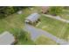 Aerial view of a ranch style home with a private driveway and yard at 2117 Charlotte Hwy, Mooresville, NC 28117