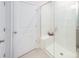 Clean and modern walk-in shower with glass enclosure at 7852 Iron Rd, Sherrills Ford, NC 28673