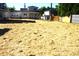 Large backyard with straw ground cover at 1024 W C St, Kannapolis, NC 28081