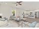 Open living room and kitchen layout with comfortable seating at 2612 Senior Dr, Charlotte, NC 28216