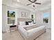 Spacious main bedroom with large bed and ceiling fan at 2612 Senior Dr, Charlotte, NC 28216