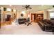 Spacious living room with high ceilings, open concept, and hardwood floors at 3905 Granite St, Terrell, NC 28682