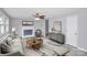 Living room featuring a fireplace, wood-look flooring and neutral decor at 1613 Ohenry Ln, Fort Mill, SC 29708