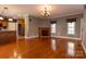 Spacious living room with hardwood floors and fireplace at 2101 Congress Ct, Kannapolis, NC 28083