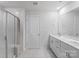 Bright bathroom boasts double vanity, shower, and tile floors at 366 Hyssop Ct, Fort Mill, SC 29715