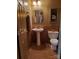 Simple bathroom with pedestal sink and toilet at 4000 Wilson Ln, Charlotte, NC 28206