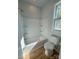 Bathroom with shower/tub combo and toilet at 1018 Cross Creek Dr, Oakboro, NC 28129