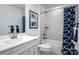 Clean bathroom with white vanity, tub, and shower at 107 Jameson Park Dr # 3, Troutman, NC 28166