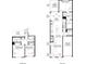 Two-story home floor plan showcasing a spacious kitchen, three bedrooms, and a one-car garage at 107 Jameson Park Dr # 3, Troutman, NC 28166