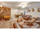 Finished basement with a pool table, seating area, and brick wall at 846 Windy Oaks Way, Lancaster, SC 29720