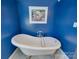 Bathroom featuring a clawfoot tub and blue walls at 846 Windy Oaks Way, Lancaster, SC 29720