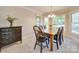 Bright dining area with wood table and chairs, near a large window at 846 Windy Oaks Way, Lancaster, SC 29720