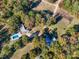 Aerial view of home, pool, and detached building at 846 Windy Oaks Way, Lancaster, SC 29720