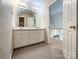 Double sink bathroom with a large vanity at 3018 Castlebrook Dr, Monroe, NC 28112