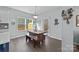 Farmhouse style dining area with wooden table and bench at 2680 Andes Dr, Statesville, NC 28625