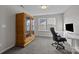 Home office with a large desk and built-in shelving at 2680 Andes Dr, Statesville, NC 28625