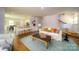 Spacious living room with hardwood floors and view to kitchen at 3668 Charles Nw St, Conover, NC 28613