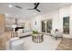 Spacious living room with glass doors leading to the backyard at 1401 Meadow Ln, Charlotte, NC 28205