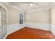 Home office with hardwood floors, plantation shutters and crown molding at 45014 Wigeon Ln # 100, Indian Land, SC 29707