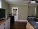 Bedroom with a built-in shelving unit and hardwood floors at 425 Maupin Ave, Salisbury, NC 28144