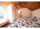 Bedroom with double bed and wood ceiling at 1111 & 1075 Turkey Creek Ridge Rd, York, SC 29745