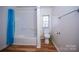 Clean bathroom with shower/tub combo and vinyl flooring at 1111 & 1075 Turkey Creek Ridge Rd, York, SC 29745