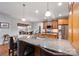 Modern kitchen boasting a large island with granite countertops at 4660 Gold Finch Dr, Denver, NC 28037