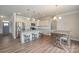 Modern kitchen with stainless steel appliances and an island at 3057 Burnello Ct, Iron Station, NC 28080