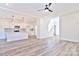 Open concept kitchen with island and stainless steel appliances at 201 Wedge View Way, Statesville, NC 28677