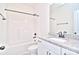Bathroom with bathtub, single sink, granite countertop at 103 Bunker Hill Ln, Statesville, NC 28677