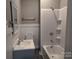 Updated bathroom with subway tile, vanity, and bathtub at 602 W Council St, Salisbury, NC 28144