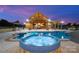 Luxury pool and hot tub with expansive patio and outdoor kitchen at 3460 Jennings Rd, Union Grove, NC 28689