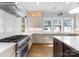 Modern kitchen features stainless steel appliances and white cabinetry at 4107 Closeburn Townes Ct, Charlotte, NC 28210