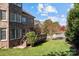Deck and backyard with mature trees at 9440 Wallace Pond Dr, Huntersville, NC 28078