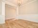 Formal dining room with hardwood floors and wainscoting at 3318 Sincerity Rd # 7, Monroe, NC 28110