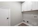 Laundry room with upper cabinets and built-in shelving at 5021 Oconee Dr, Stanley, NC 28164