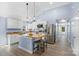 Open concept kitchen with butcher block countertops and stainless steel appliances at 480 Wyatt Grove Church Rd, Gold Hill, NC 28071