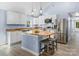 Modern kitchen with stainless steel appliances and butcher block countertops at 480 Wyatt Grove Church Rd, Gold Hill, NC 28071