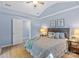 Simple bedroom with light walls and ceiling fan at 480 Wyatt Grove Church Rd, Gold Hill, NC 28071