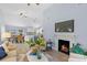 Spacious living area with open kitchen, fireplace and dining area at 480 Wyatt Grove Church Rd, Gold Hill, NC 28071