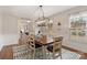 Spacious dining room with hardwood floors, large windows, and a farmhouse table at 2876 Oakhurst Dr, Rock Hill, SC 29732