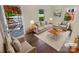 Virtually staged living room with neutral tones and hardwood floors at 2614 Bancroft St, Charlotte, NC 28206