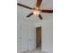 Bedroom with double doors and ceiling fan at 620 Smokehouse Ln, Albemarle, NC 28001