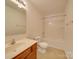 Clean bathroom with tub, toilet, and vanity at 620 Smokehouse Ln, Albemarle, NC 28001