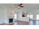 Spacious living room with fireplace and hardwood floors at 620 Smokehouse Ln, Albemarle, NC 28001