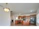 Eat-in kitchen with island and dark wood cabinets at 620 Smokehouse Ln, Albemarle, NC 28001