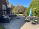 Spacious patio with seating area, swing, and firepit, perfect for outdoor entertaining at 103 Berea Baptist Church Rd, Stanfield, NC 28163